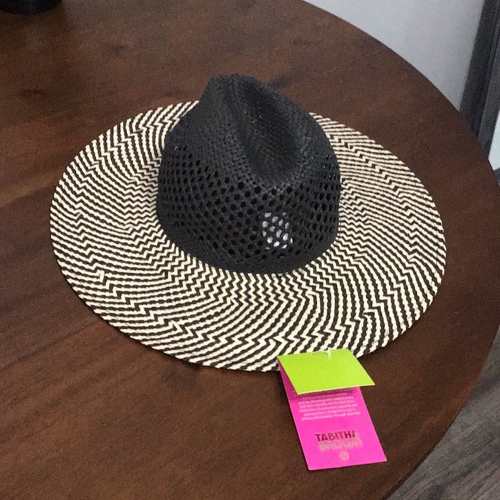 NWT Tabitha Brown x Target black and natural straw hat